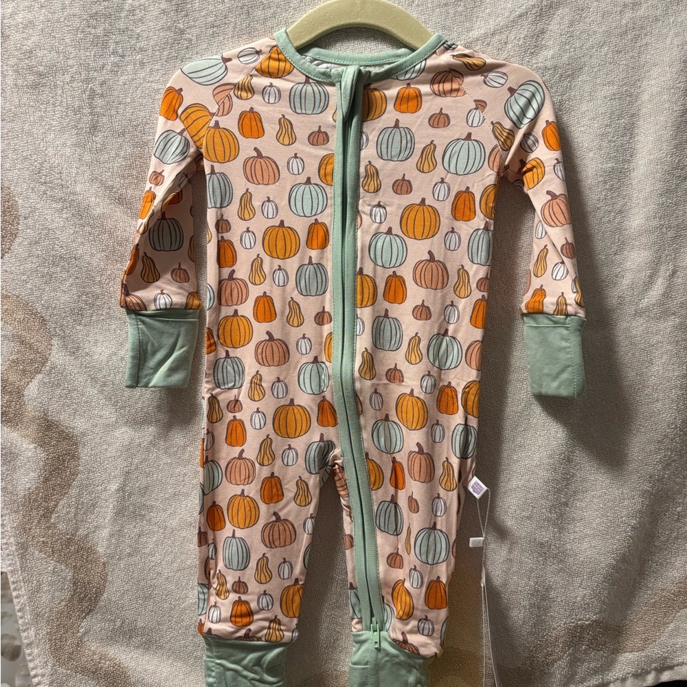 Pumpkin Print Kids Bamboo PJs